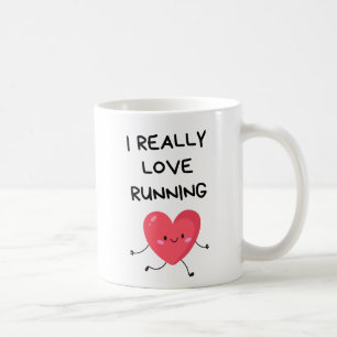 Ik hou echt van hardlopen, Valentijnsdag voor hard Koffiemok