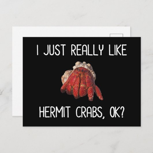 Ik hou echt van Hermit Crabs, oké? Briefkaart (Voorkant / Achterkant)