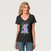 Ik hou echt van Hippos Hippopotamus T-shirt (Voorkant volledig)
