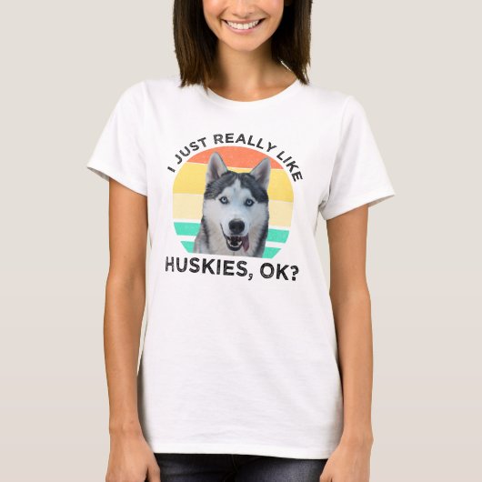 Ik hou echt van Huskies. T-shirt (Voorkant)