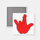 Ik hou echt van je ASL ©WhiteTigerLLC.com Magneet (Voorkant / Achterkant)