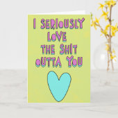 Ik hou echt van je, liefdesverklaringen kaart (Gele Bloem)