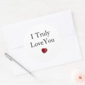 Ik hou echt van je ronde sticker (Envelop)