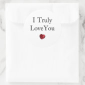 Ik hou echt van je ronde sticker (Tas)