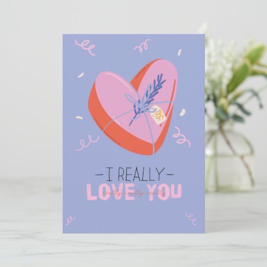 Ik hou echt van je Valentijnsdag Feestdagenkaart (Staand voorkant)