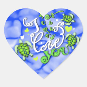 Ik hou echt van je - Valentijnsdag Hart Sticker