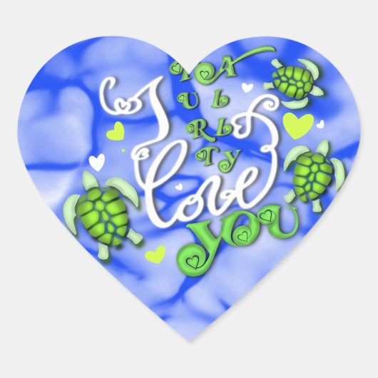 Ik hou echt van je - Valentijnsdag Hart Sticker (Voorkant)