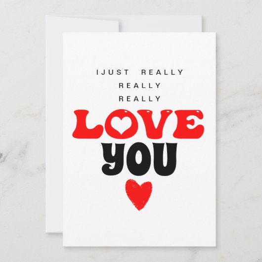 Ik hou echt van je Valentijnsdag kaart (Voorkant)