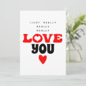 Ik hou echt van je Valentijnsdag kaart (Staand voorkant)
