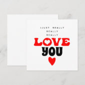 Ik hou echt van je Valentijnsdag kaart (Voorkant / Achterkant)