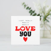 Ik hou echt van je Valentijnsdag kaart (Staand voorkant)