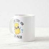 Ik hou echt van je veel grappige sponge pun koffiemok (Voorkant links)