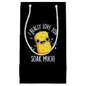 Ik hou echt van je, veel sponge pun Dark BG Klein Cadeauzakje (Voorkant)