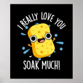 Ik hou echt van je, veel sponge pun Dark BG Poster (Voorkant)
