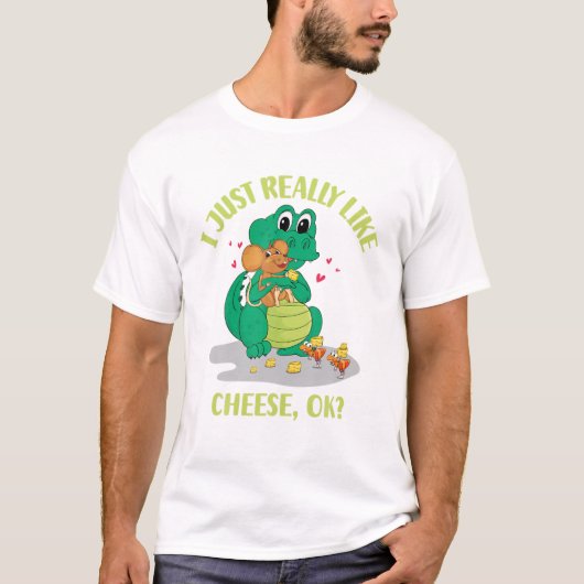 Ik hou echt van kaas OK T-shirt (Voorkant)