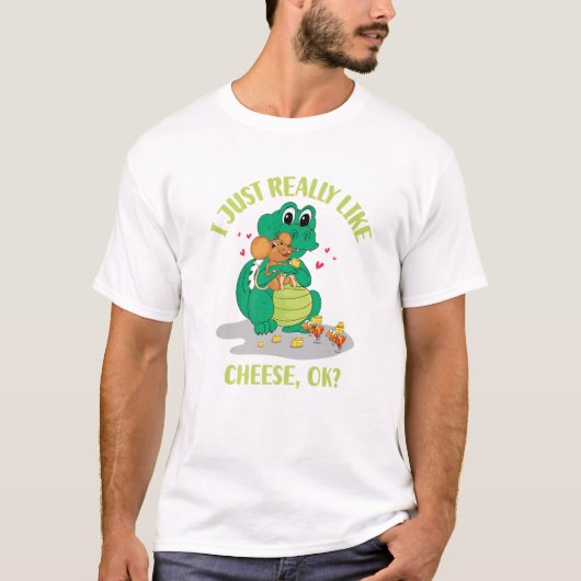 Ik hou echt van kaas OK T-shirt (Voorkant)