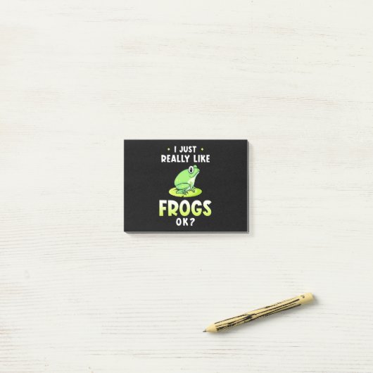 Ik hou echt van kikkers post-it® notes (Op bureau)