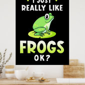 Ik hou echt van kikkers poster (Keuken)