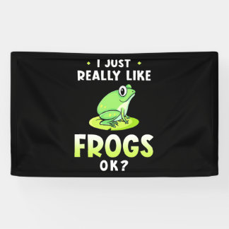 Ik hou echt van kikkers spandoek