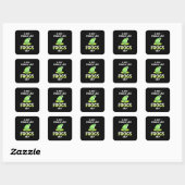 Ik hou echt van kikkers vierkante sticker (Vel)