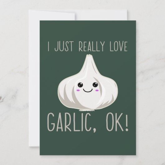 Ik hou echt van knoflook. Kawaii Garlic Gift Kaart (Voorkant)