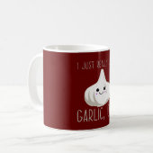 Ik hou echt van knoflook. Kawaii Garlic Gift Koffiemok (Voorkant links)