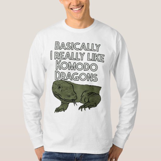 Ik hou echt van Komodo Dragons Funny  T-shirt (Voorkant)
