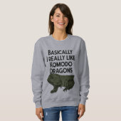 Ik hou echt van Komodo Dragons jongen die van Komo Trui (Voorkant volledig)