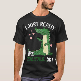 Ik hou echt van krokodil, oké voor krokodillen t-shirt
