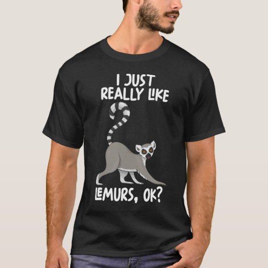 Ik hou echt van Lemurs. T-shirt (Voorkant)