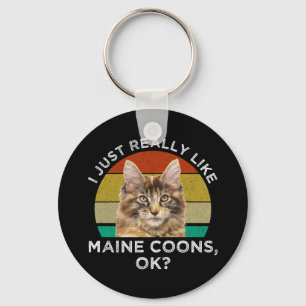 Ik hou echt van Maine Coons, oké? Sleutelhanger