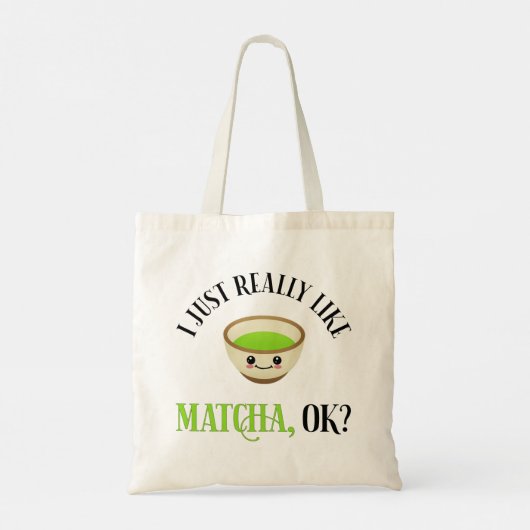 Ik hou echt van Matcha. Funny Tea Lover Tote Bag (Achterkant)