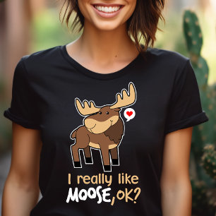 Ik hou echt van Moose. Cute Moose Lover Tri-Blend Shirt