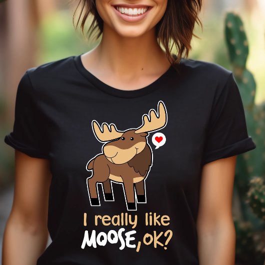 Ik hou echt van Moose. Cute Moose Lover Tri-Blend Shirt