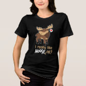 Ik hou echt van Moose. Cute Moose Lover Tri-Blend Shirt (Voorkant)