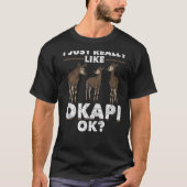 Ik hou echt van Okapi Ok Africa Safari Animal C T-shirt (Voorkant)