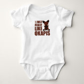 Ik hou echt van Okapi's Cute Okapi Romper (Voorkant)