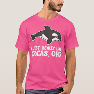 Ik hou echt van Orcas Love Orca Whales T-shirt