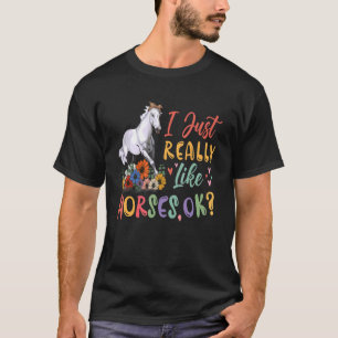 Ik hou echt van paarden die Stropdas van Floral Ho T-shirt