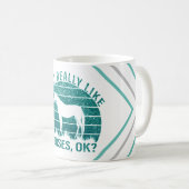 Ik hou echt van paarden in Marine Green Koffiemok (Voorkant rechts)