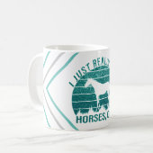 Ik hou echt van paarden in Marine Green Koffiemok (Voorkant links)