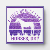 Ik hou echt van paarden in Paars Fotoplaat (Voorkant)