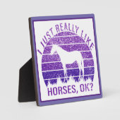 Ik hou echt van paarden in Paars Fotoplaat (Voorkant)