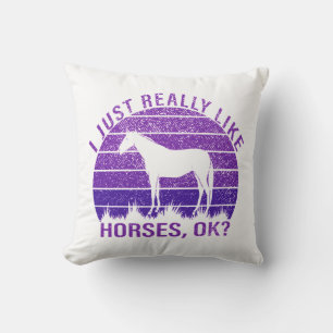 Ik hou echt van paarden in Paars Kussen