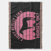 Ik hou echt van paarden in Roos roze Deken (Voorkant Verticaal)