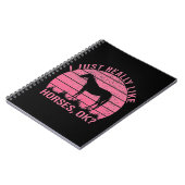 Ik hou echt van paarden in Roos roze Notitieboek (Linkerzijde)