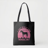 Ik hou echt van paarden in Roos roze Tote Bag (Voorkant)