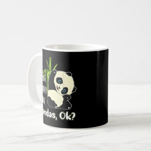 Ik hou echt van panda's koffiemok (Voorkant links)