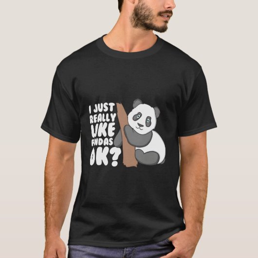 Ik hou echt van panda's ok panda's t-shirt (Voorkant)