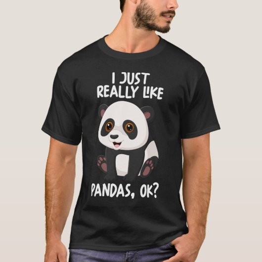 Ik hou echt van Pandas OK T-shirt (Voorkant)